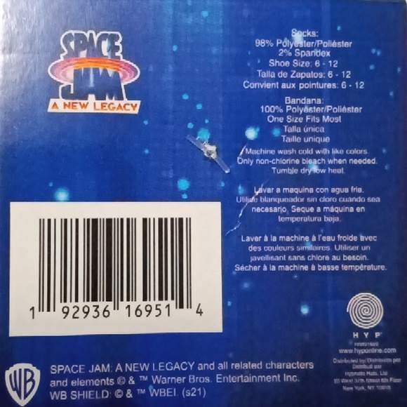 Space Jam "A New Legacy", Crew Socks with Bandana - Picture 5 of 12